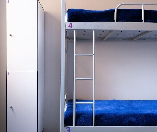 سرير فى غرفة مشتركة مزودة بحمام مشترك, Purple Nest Hostel