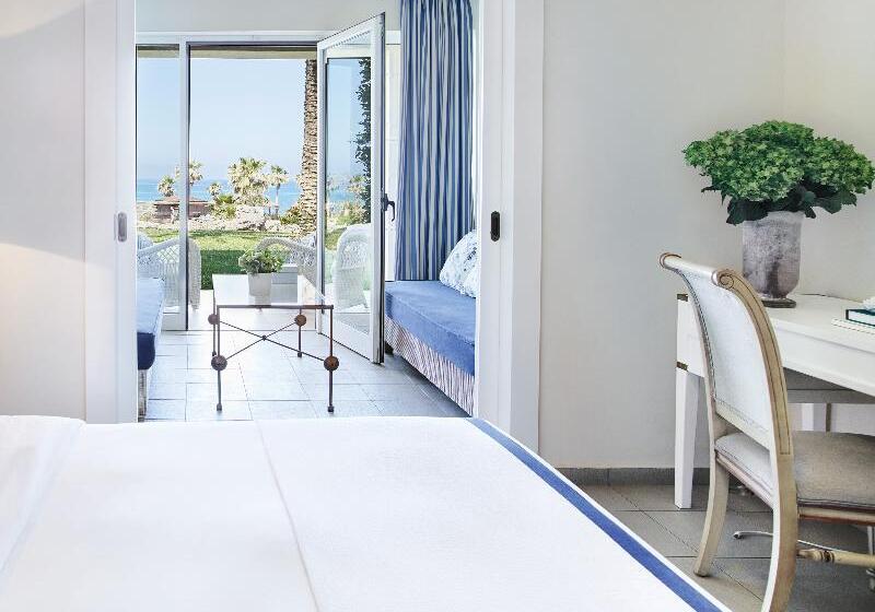 اتاق خانوادگی با چشم‌انداز دریا, Grecotel La Riviera, Beach Luxury Resort At Riviera Olympia & Aqua Park