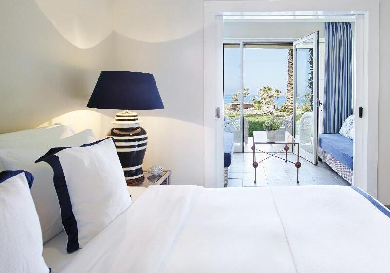 اتاق خانوادگی با چشم‌انداز دریا, Grecotel La Riviera, Beach Luxury Resort At Riviera Olympia & Aqua Park