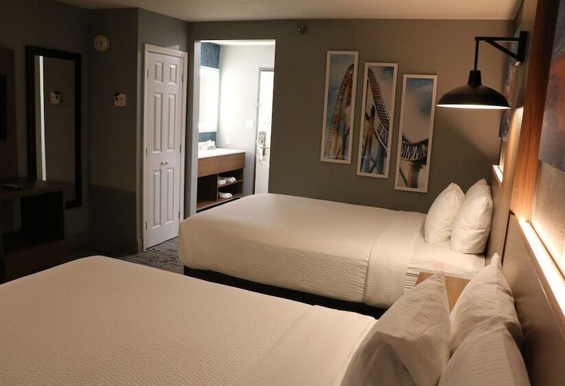 ２ダブルベッドのスタンダードルーム, La Quinta By Wyndham Chicago Gurnee