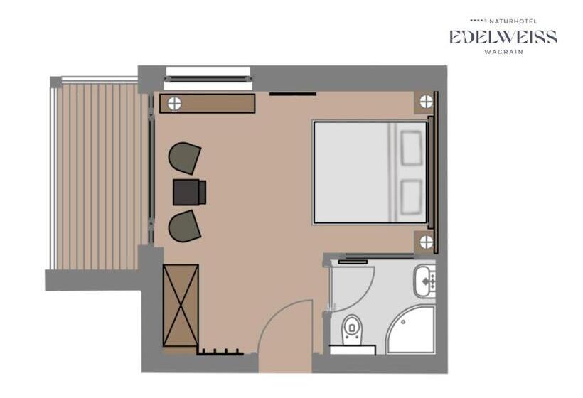 اتاق ساده با بالکن, Naturhotel Edelweiss Wagrain