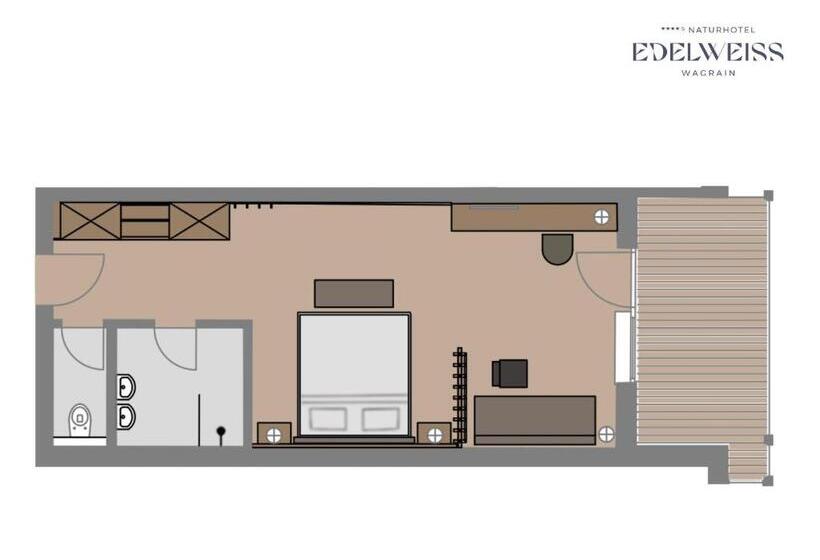 سوییت جونیور با بالکن, Naturhotel Edelweiss Wagrain