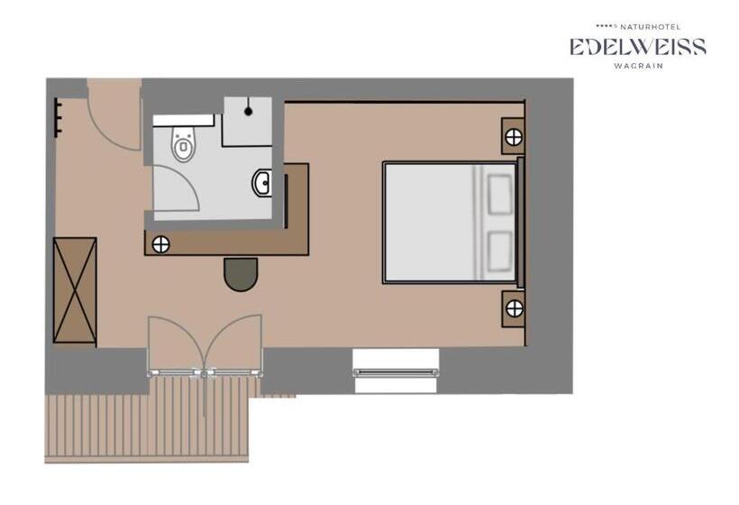 اتاق لوکس با بالکن, Naturhotel Edelweiss Wagrain