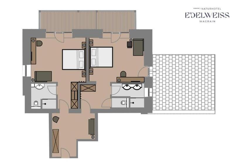 سوئیت 2 خوابه, Naturhotel Edelweiss Wagrain
