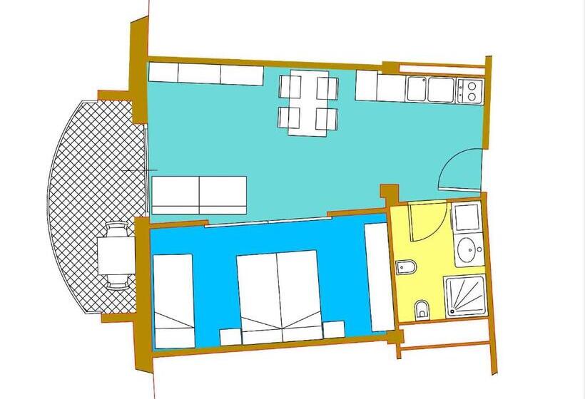Апартаменты 1 Спальня, Residence Venice
