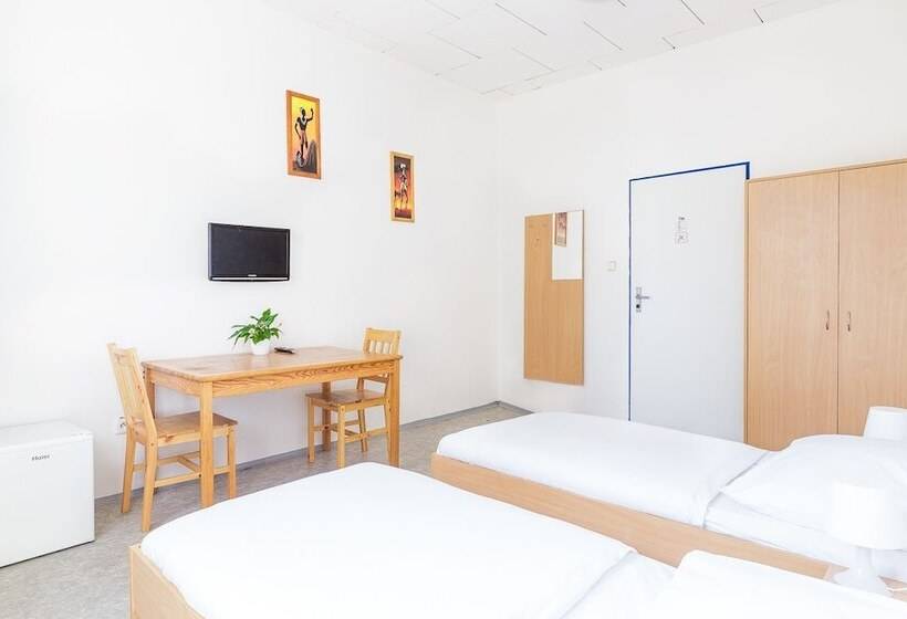 חדר סטנדרד יחיד חדר אמבטיה משותף, City Hostel Brno