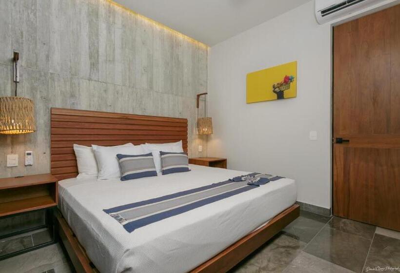 テラス付き１ベッドルームアパートメント, Iik Tulum By Groovy Stays  A Hip Condo Hotel With Wifi, Rooftop, Pool, Sleeps 6