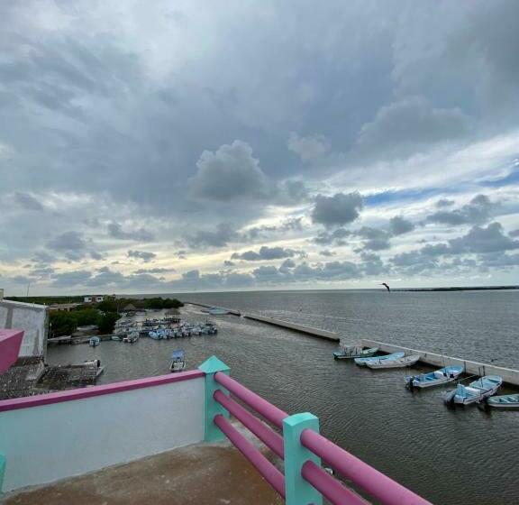 オーシャンビューデラックスルームバルコニー付き, San Felipe De Jesus Yucatan