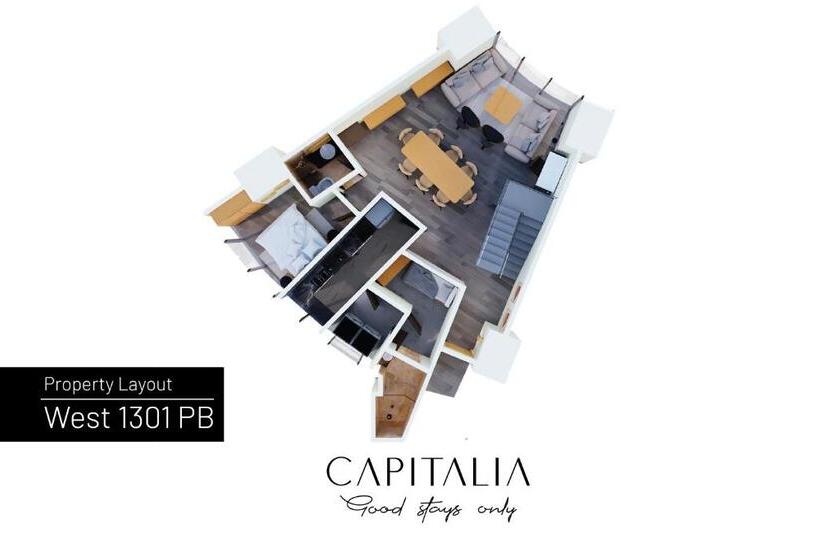 ３ベッドルームアパートメント, Capitalia   Apartments   Reforma Centro