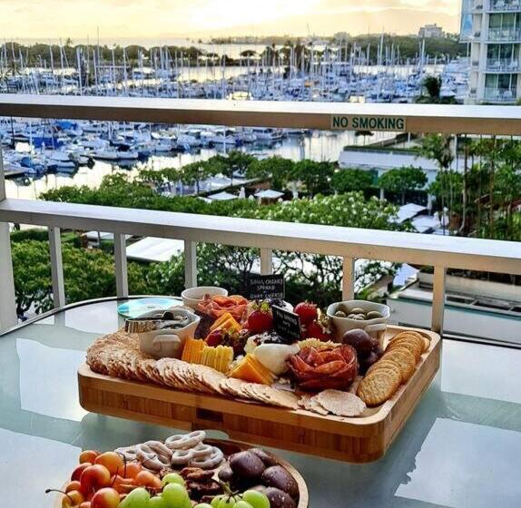 침실 1개 바다 전망 아파트, Ilikai Hotel Condo With Kitchen And Ocean View