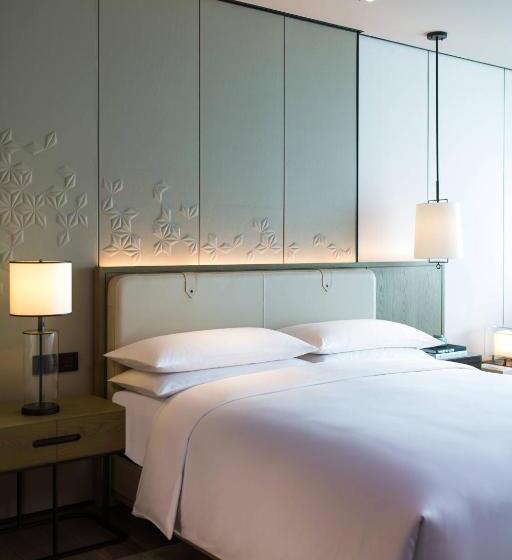 キングサイズベッド、ビュー付きデラックスルーム, Shenzhen Marriott Hotel Nanshan