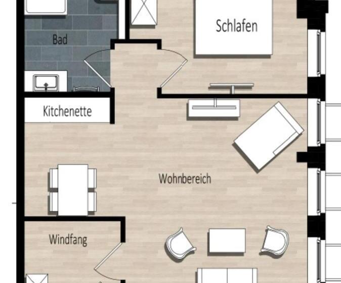 Апартаменты 1 Спальня, Friesischer Hof