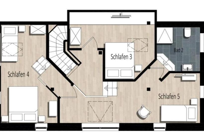 Апартаменты 3 Спальни, Friesischer Hof