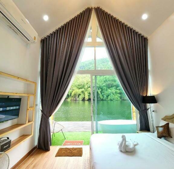 Deluxe room with river view, Lake Hill Resort Kanchanaburi