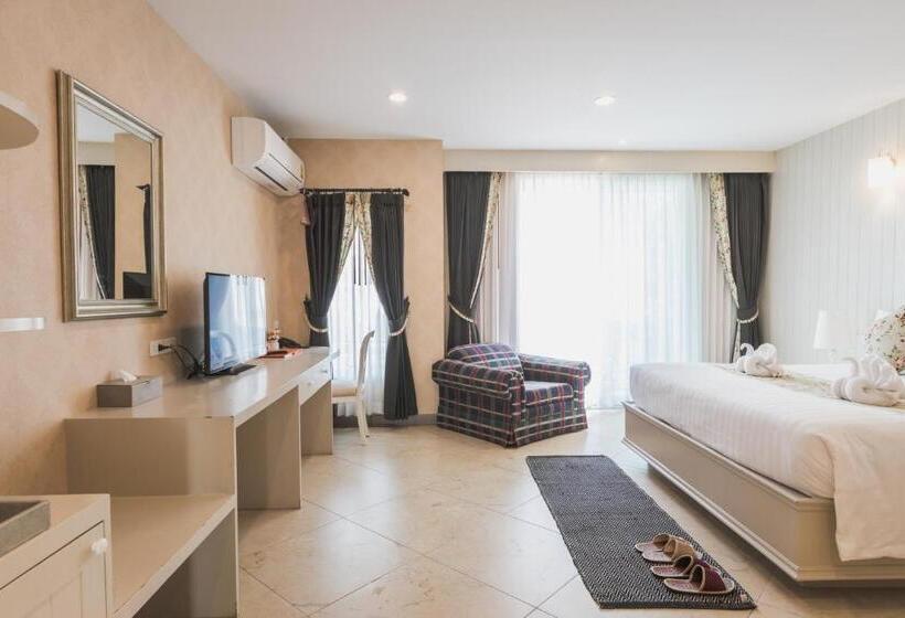 اتاق استاندارد با چشم‌انداز استخر, La Villa Boutique