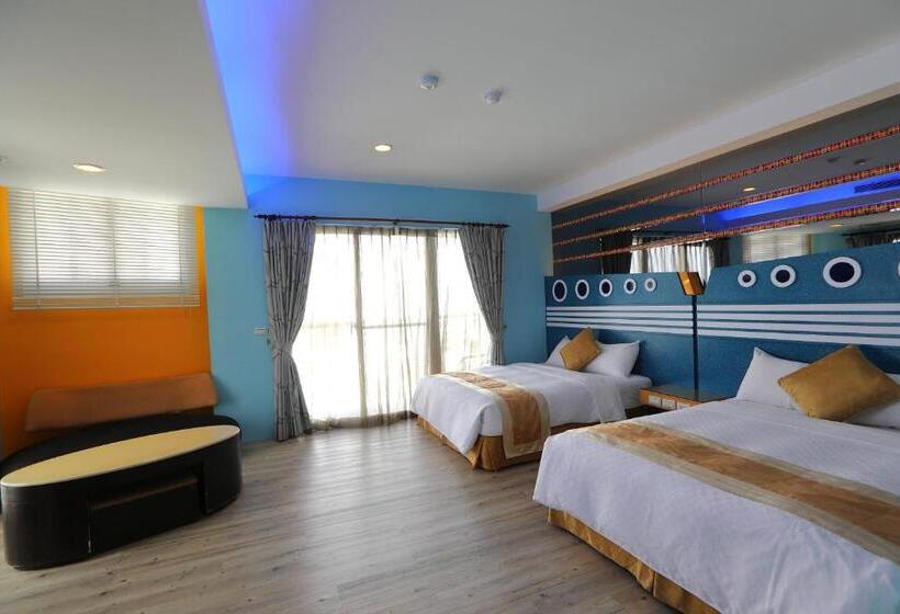 اتاق استاندارد چهار تخته با چشم‌انداز دریا, Hang Hai B & B