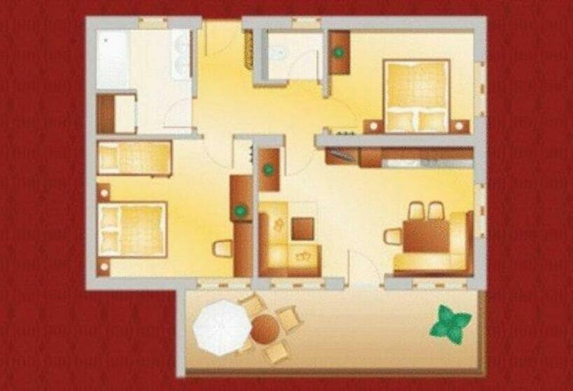آپارتمان ممتاز دوخوابه رو به مناظر, Alpenhof Apartments