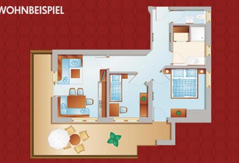 آپارتمان کامفورت 2 خوابه, Alpenhof Apartments