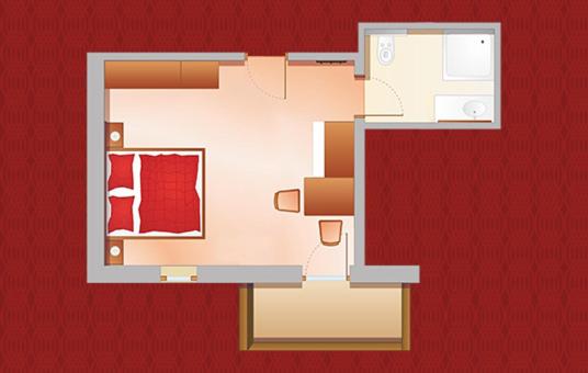استودیو استاندارد با بالکن, Alpenhof Apartments