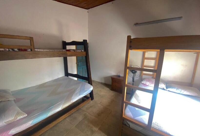 스탠다드 4인용 룸 공용 욕실, Tahamies Hostal   Artesanos Y Turistas