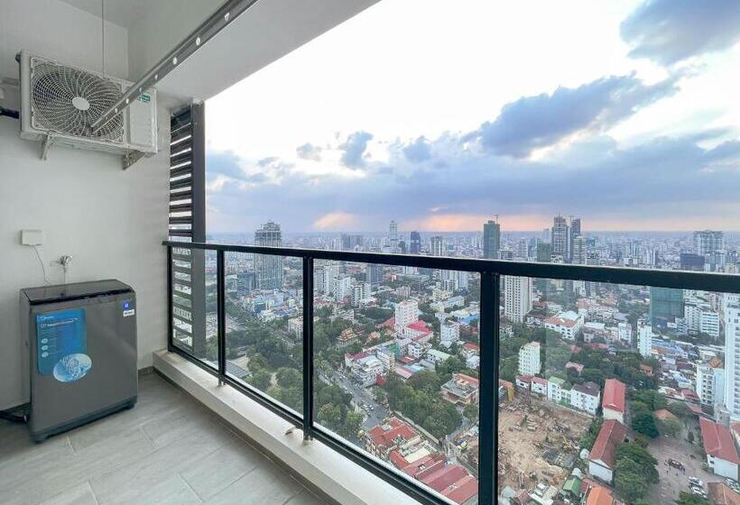 آپارتمان لوکس 1 خوابه, Phnom Penh Huan Yu Center Hotel & Residence 金边寰宇中心酒店公寓