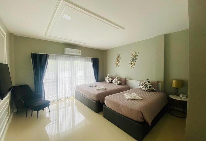 Номер Стандарт Трехместный, พาราไดซ์รีสอร์ต สังขละบุรี Paradise Resort At Sangkhlaburi