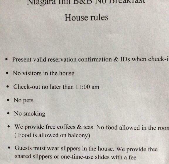 スタンダードルーム, Niagara Inn Bed & Breakfast