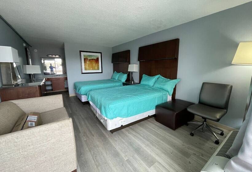اتاق استاندارد با 2 تخت دوبل, Lamplighter Inn By Oyo Charlotte Airport Area