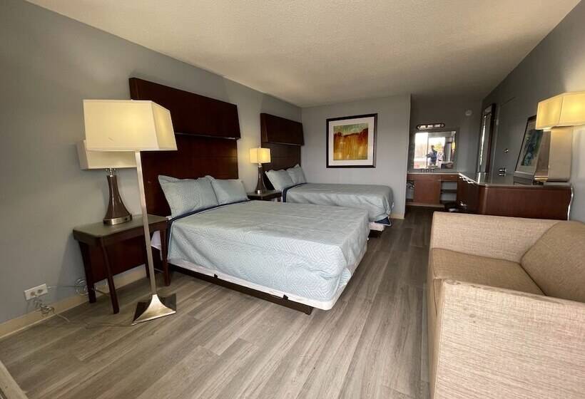 اتاق استاندارد با 2 تخت دوبل, Lamplighter Inn By Oyo Charlotte Airport Area