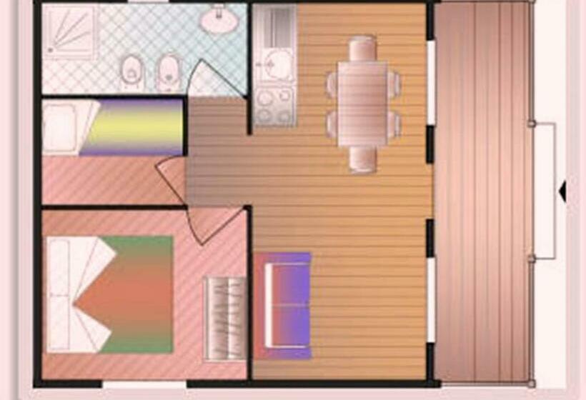 Апартаменты 1 Спальня, Villaggio Gofree