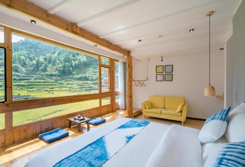 اتاق استاندارد با چشم‌انداز کوهستان, 肇兴溪舍山堂 Creekside Inn