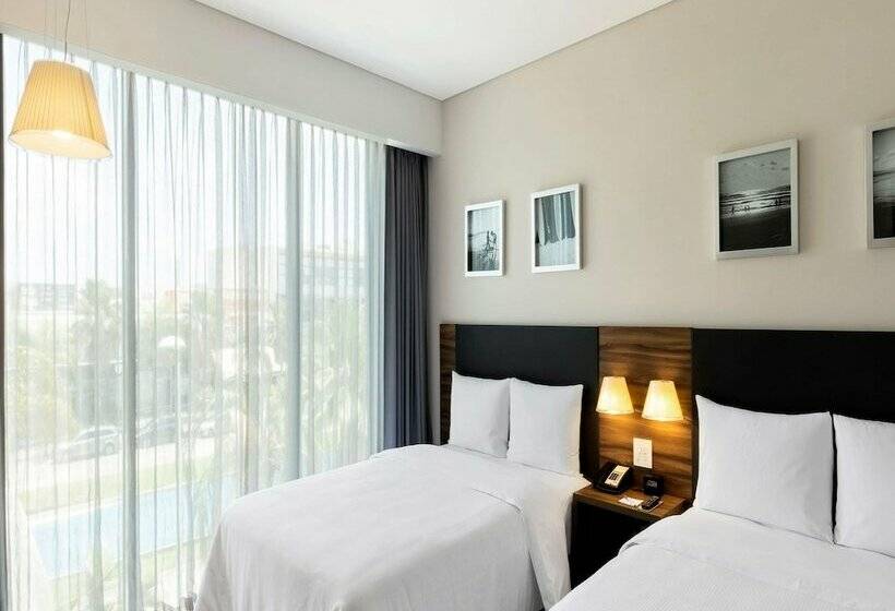 ２ダブルベッドのスタンダードルーム, Hampton Inn By Hilton Cancun Cumbres