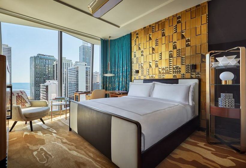 חדר דלוקס נוף לאגם, Viceroy Chicago