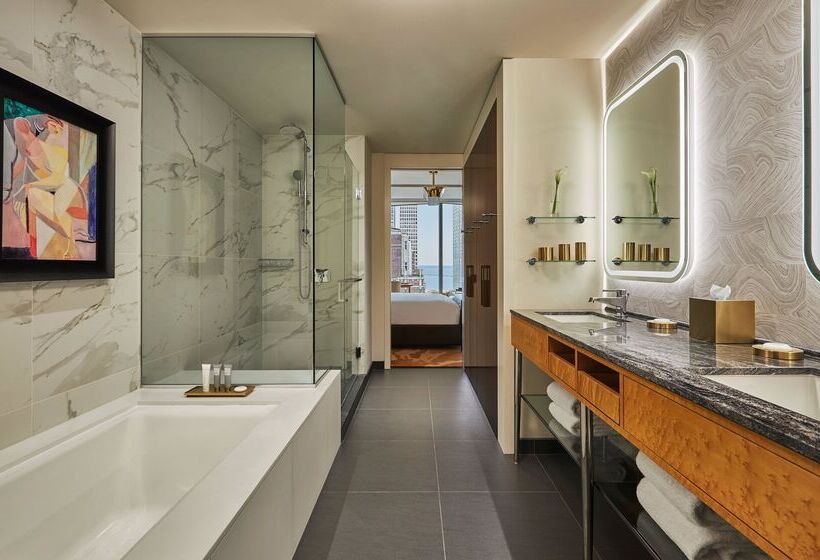 חדר דחוקס עם מיטת קינג, Viceroy Chicago