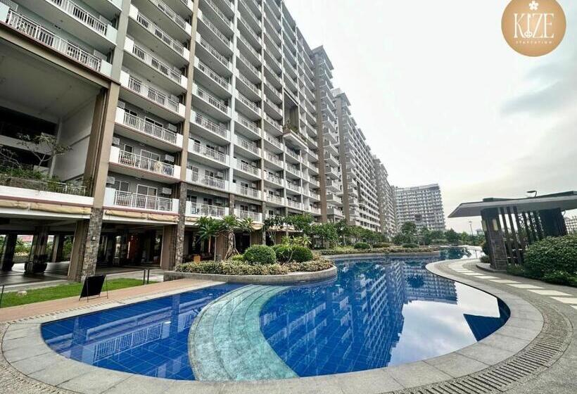 침실 1개 풀장 전망 아파트, Kize Staycation