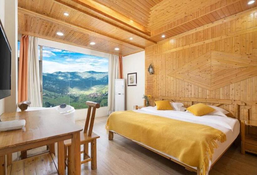 Люкс Кровать Кинг, Longji Panorama Hotel 龙脊全景楼大酒店