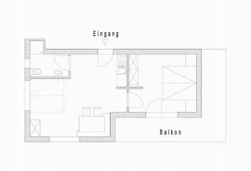 آپارتمان 1 خوابه, Haus Helga