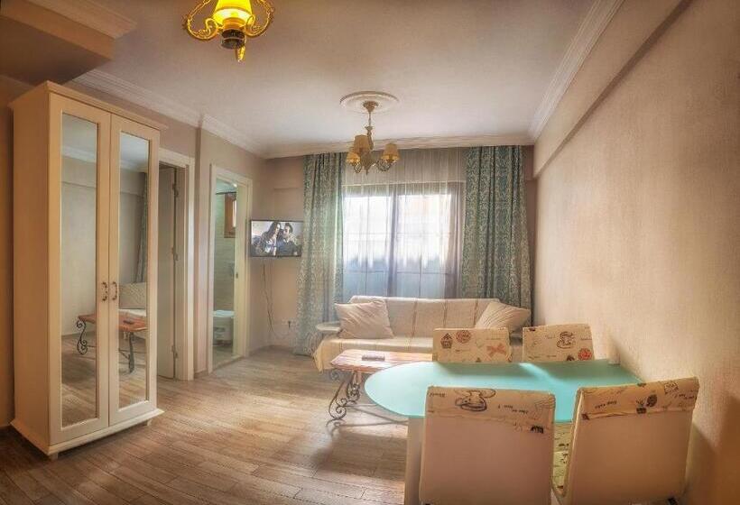 带1个卧室带花园景观的公寓, Panamare Apart Hotel Akyaka