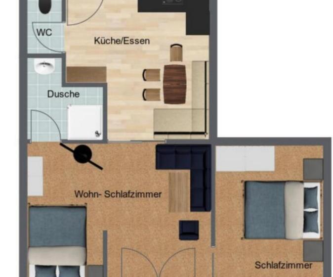 Apartamento 1 Dormitório com Terraço, Gasthof Zur Traube