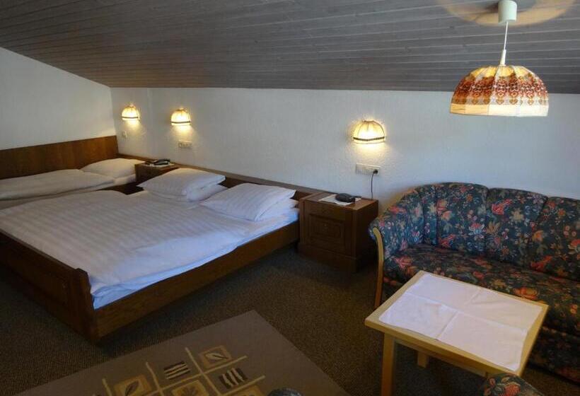 اتاق استاندارد سه تخته با بالکن, Landhotel Eva